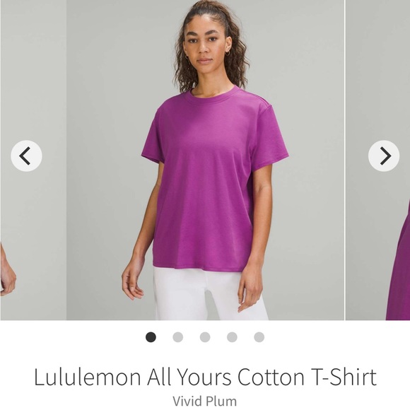 lululemon athletica Tops - Lululemon All Yours Cotton T-Shirt
Vivid Plum